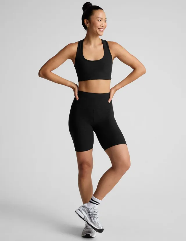 Beyond Yoga Spacedye Keep Pace 7 träningsshorts darkest night