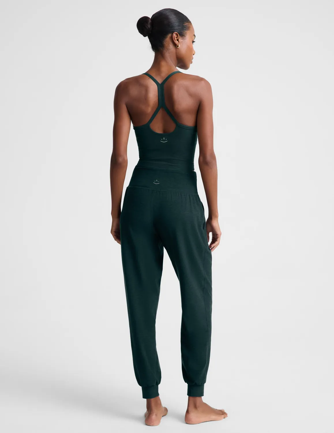 Beyond Yoga Midweight Spacedye Midi Jogger joggerbyxor Dark Ivy Heather