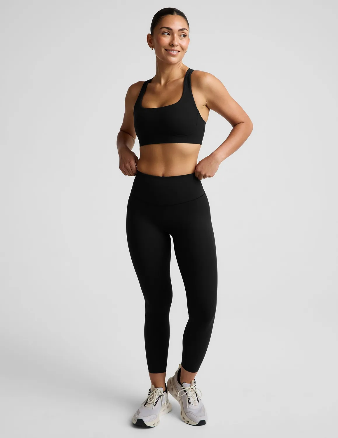 Beyond Yoga Glowzone High Waisted Midi Leggings Pitch Black svart