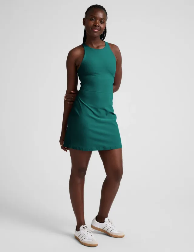 Beyond Yoga Spacedye Refocus Dress klänning Teal Sea Heather mjuk