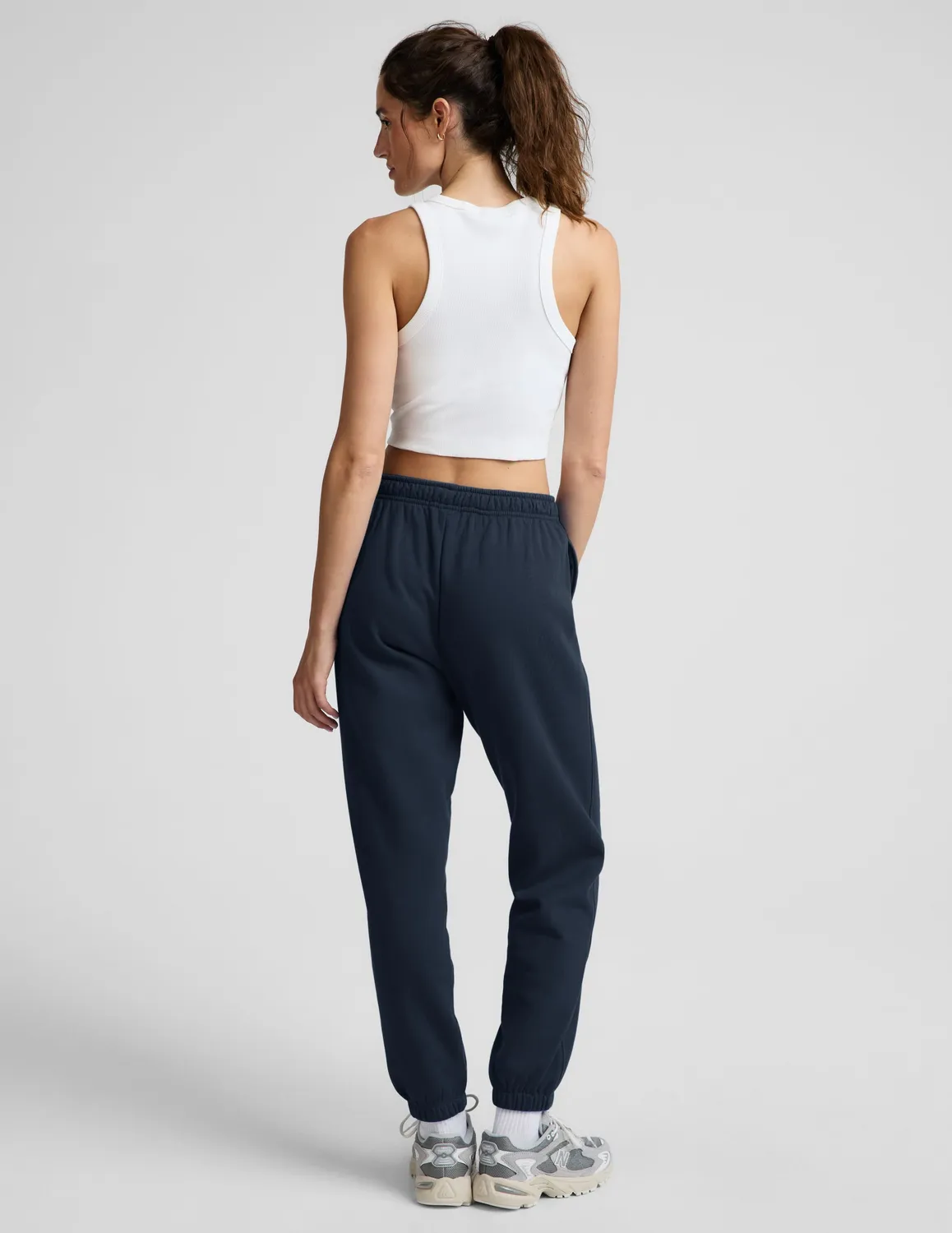 Beyond Yoga LuxeFleece 2.0 Jogger 26" mjukisbyxor Navy bomull