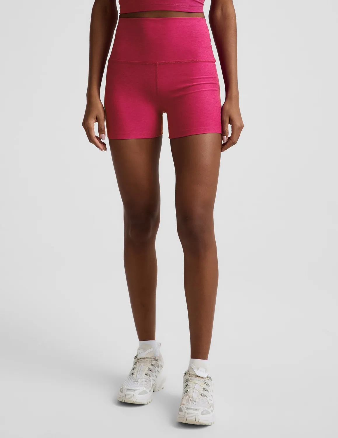 Beyond Yoga Spacedye Keep Pace 3" Short träningsshorts Berry Red Heather