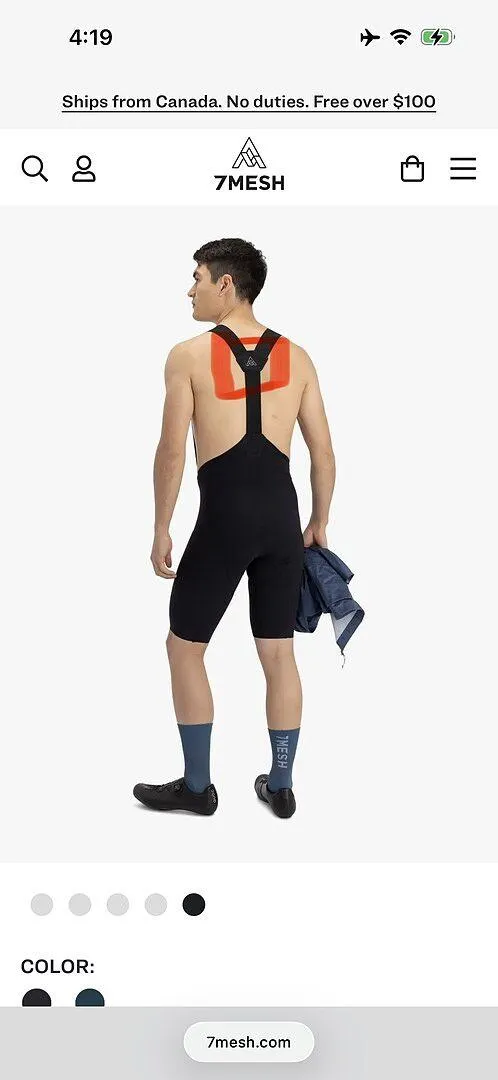 7MESH MK3 Cargo bibshorts herr Deep Sea med fickor