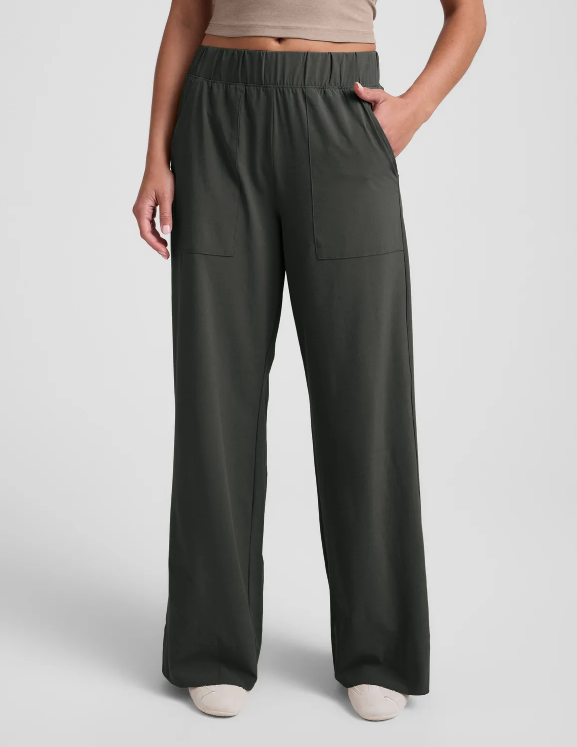Beyond Yoga Easy Wide Leg Pant 29 byxor Slate Green stretch