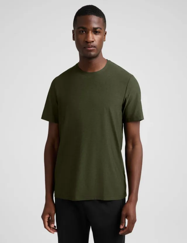Beyond Yoga Always Beyond Men's Crew Tee 2.0 t-shirt Beyond Olive Heather tunn