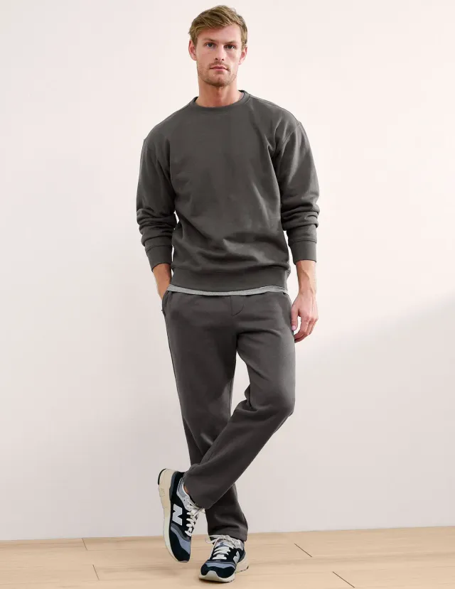 Beyond Yoga LuxeFleece Straight Leg Men's Pant joggerbyxor Black Ash