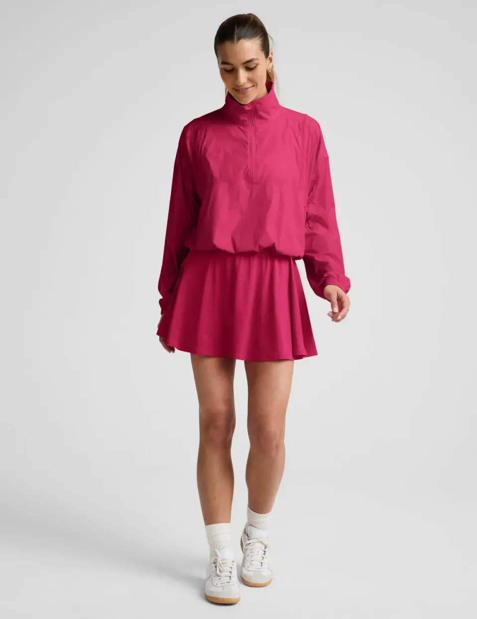 Beyond Yoga Sport Active Drawcord Mini Skirt kjol Berry Red shorts