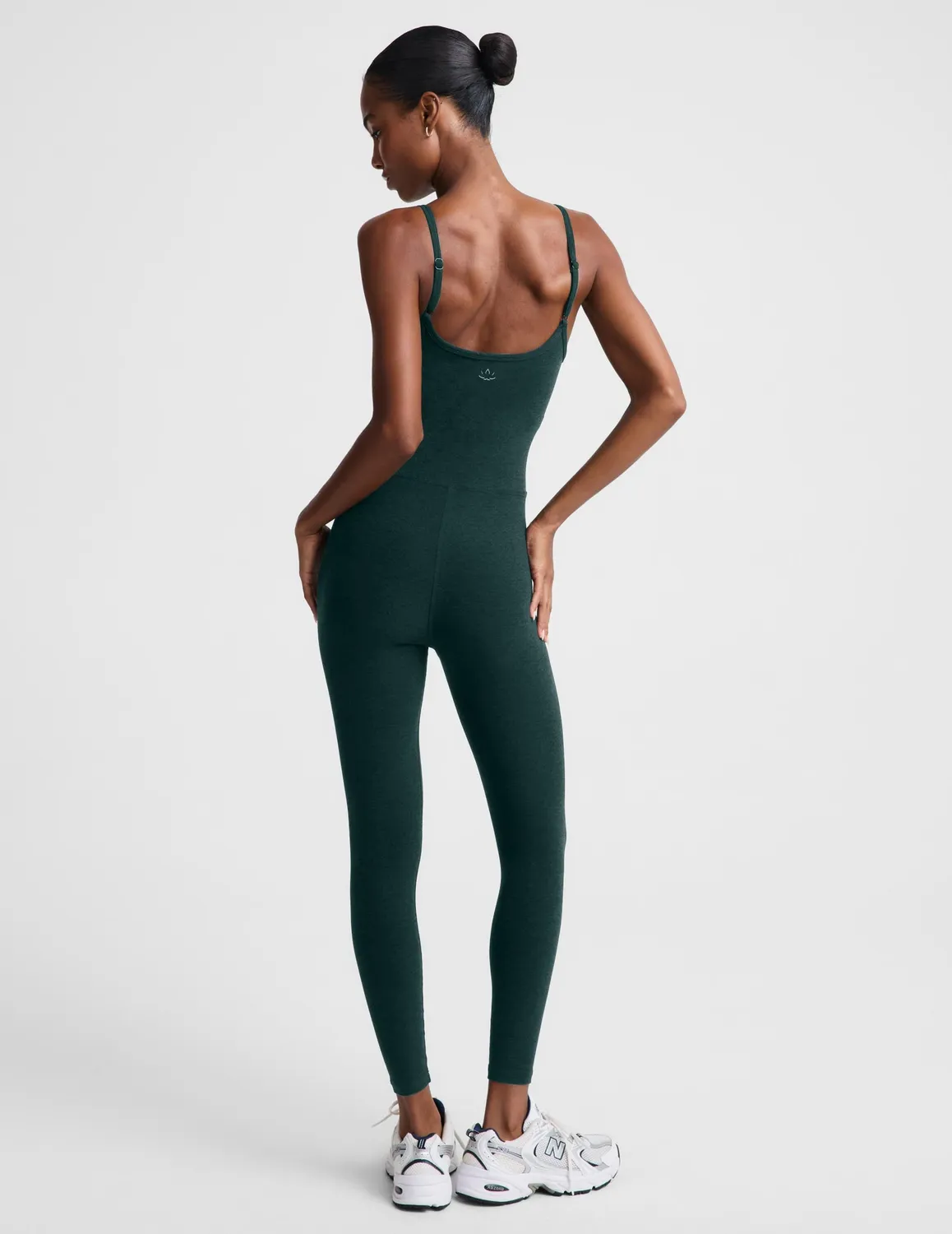 Beyond Yoga Spacedye Uplevel Midi jumpsuit Dark Ivy Heather justerbar
