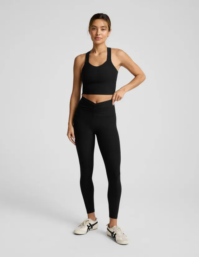 Beyond Yoga Spacedye Centered Midi Legging träningstights Darkest Night mjuka