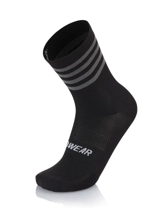 MB Wear Night Black cykelstrumpor svart 1 par – reflex