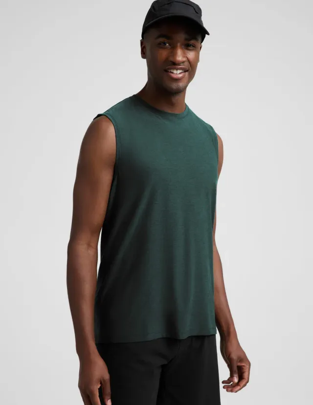 Beyond Yoga Always Beyond Muscle Tank 2.0 linne Dark Ivy herr
