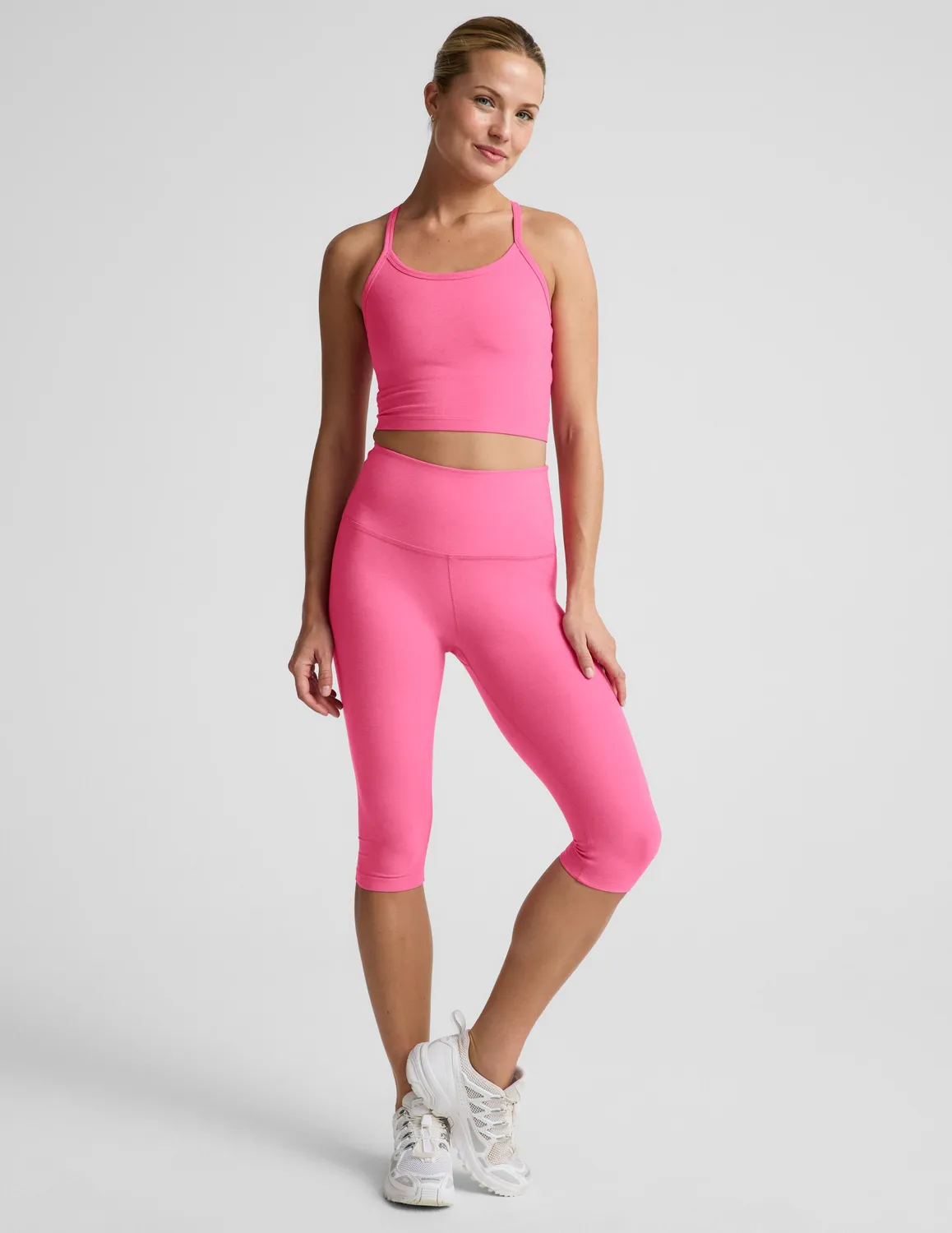 Beyond Yoga Spacedye Pedal Pusher capri Luscious Pink mjuka