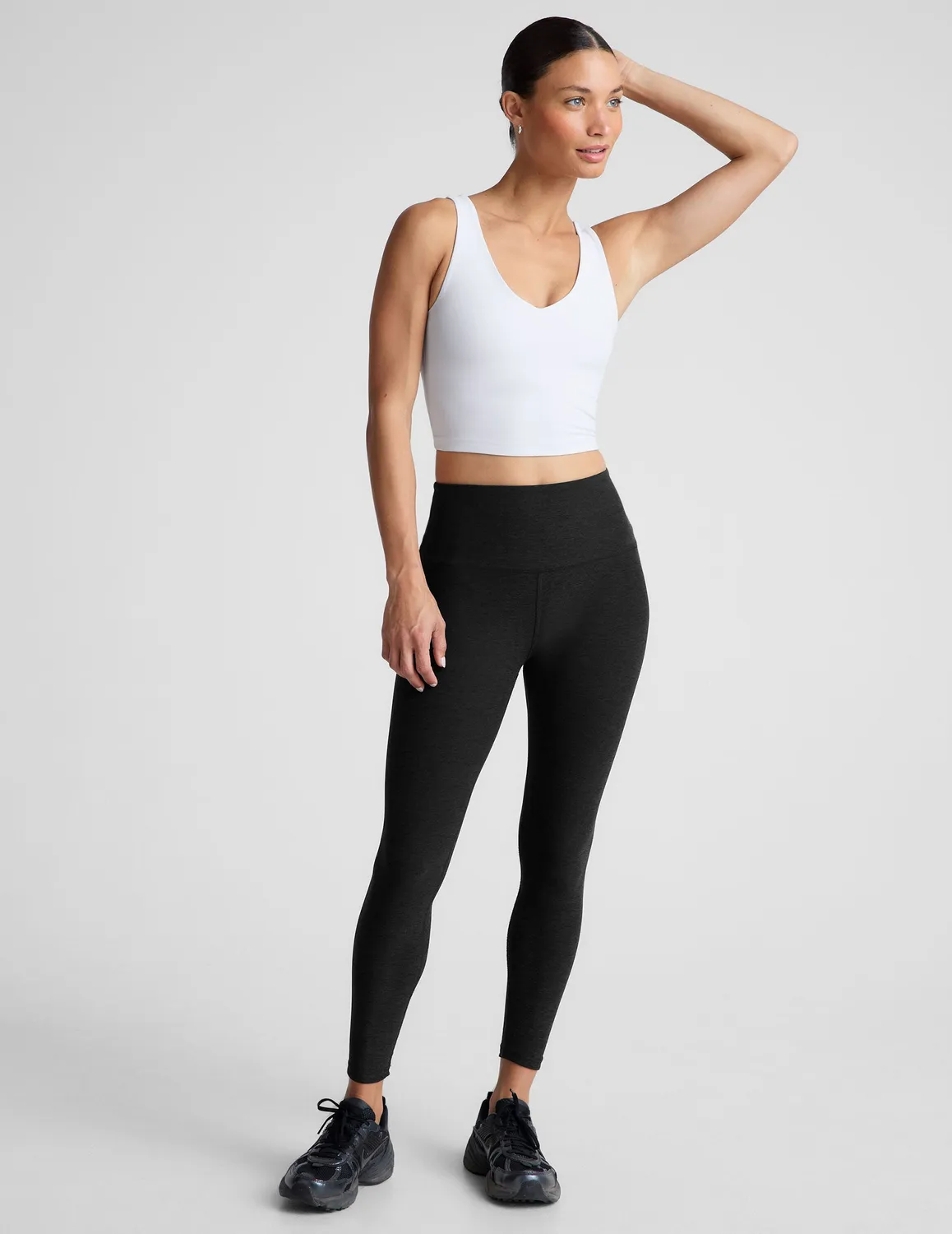 Beyond Yoga Spacedye Good Day Cropped Tank träningslinne Cloud White