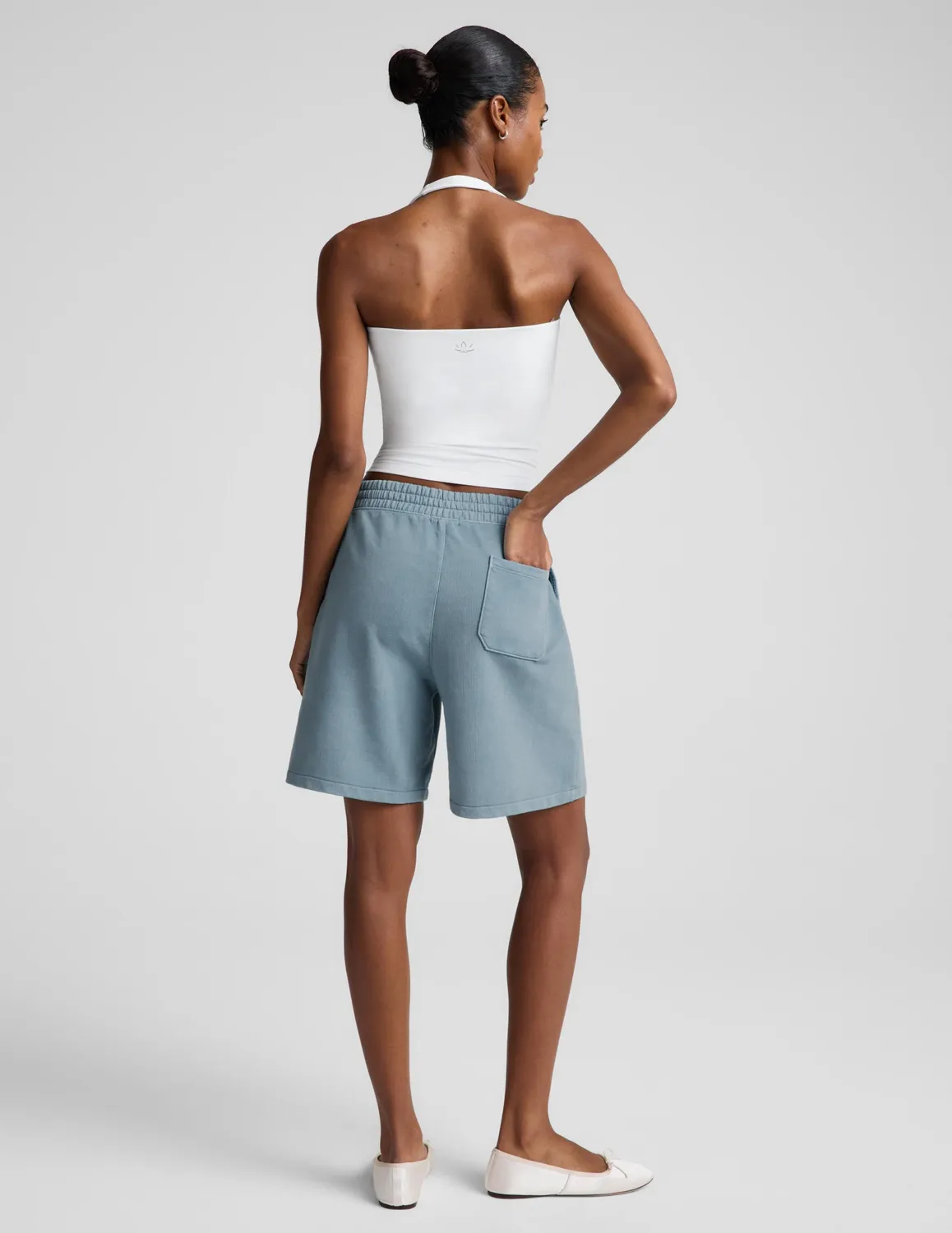 Beyond Yoga Beach Washed Terry Short shorts marinblå bomull