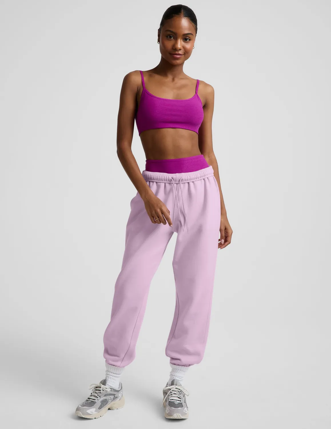 Beyond Yoga Spacedye Forever Bra sport-bh Berry Bliss Heather lila