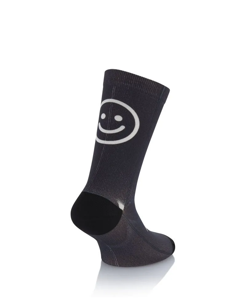MB Wear Fun Smile Kids barnstrumpor svart rolig