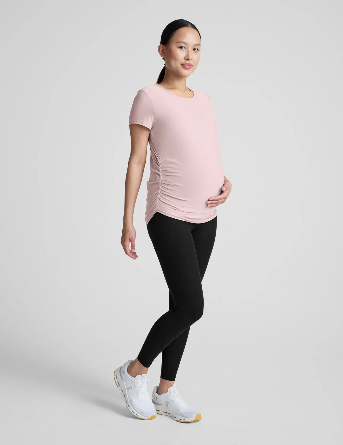 Beyond Yoga Featherweight One & Only Maternity Tee rosa lätt