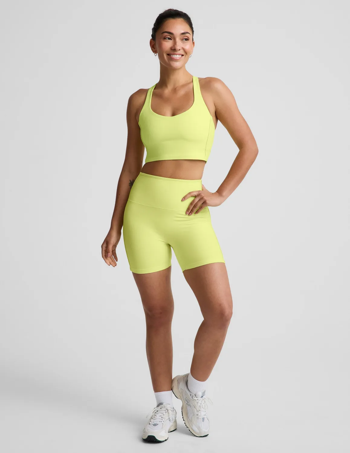 Beyond Yoga Spacedye Streamline Racerback träningslinne Electric Lime