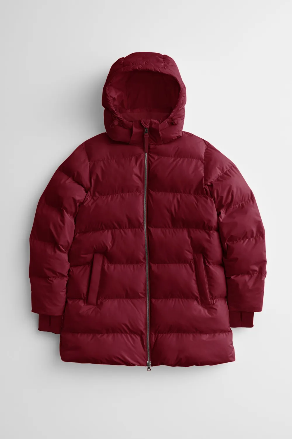 Beyond Yoga Warm Up Mid Length Puffer Jacket pufferjacka Ruby Rush