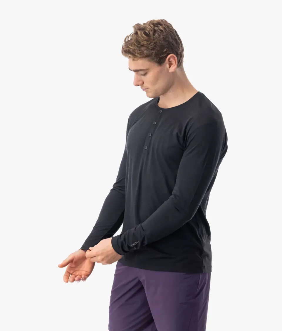 7Mesh Desperado Merino Henley långärmad svart