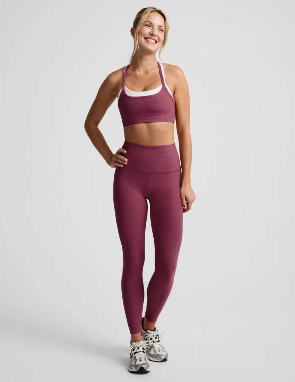 Beyond Yoga Spacedye Vitalize leggings Pomegranate Heather hög midja
