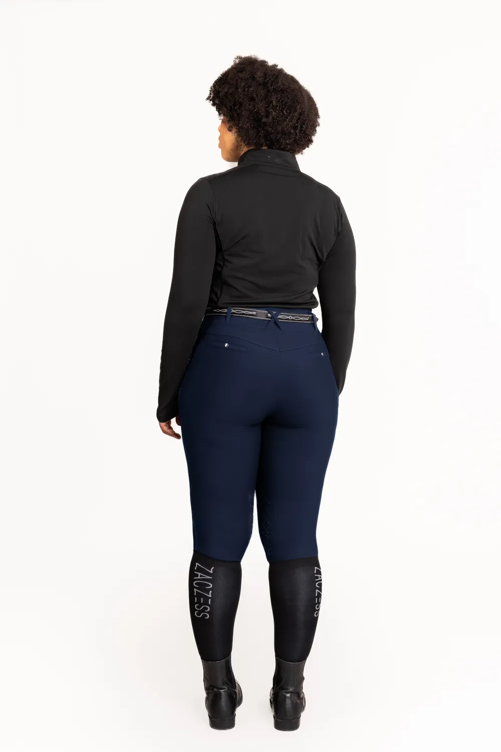 ZacZess London Navy Hybrid ridleggings plus marinblå