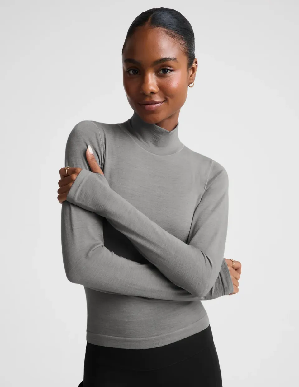 Beyond Yoga LuxeKnit Merino Wool polotröja Storm Gray