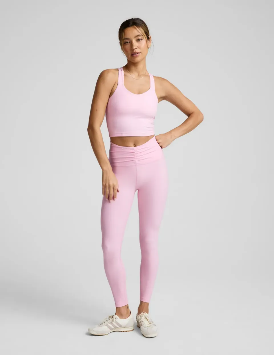 Beyond Yoga Spacedye Centered Midi Legging träningstights Frosty Pink mjuk