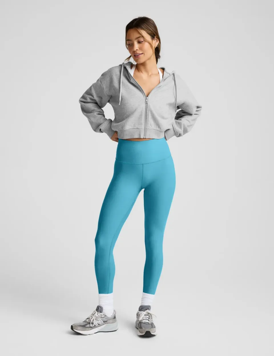 Beyond Yoga Spacedye Caught In The Midi tights Surfer Blue Heather hög midja