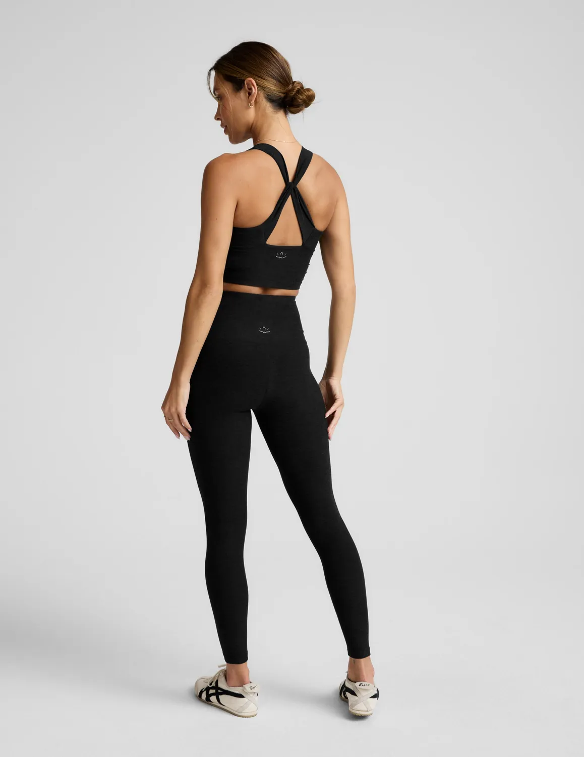 Beyond Yoga Spacedye Centered Midi Legging träningstights Darkest Night mjuka