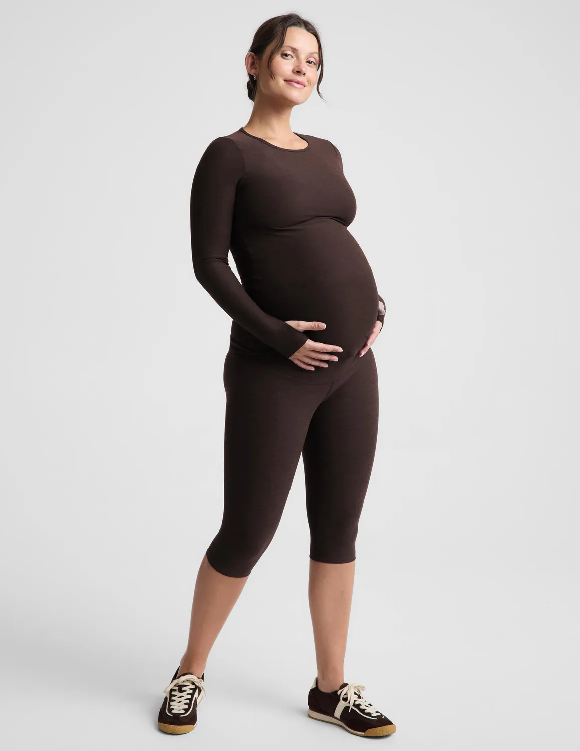 Beyond Yoga Spacedye gravidleggings pedal pusher brunmelerad