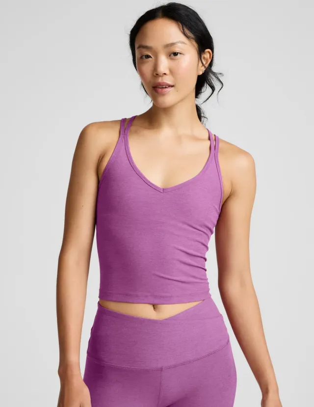 Beyond Yoga Spacedye Get Across träningslinne Fun Fuchsia med bh