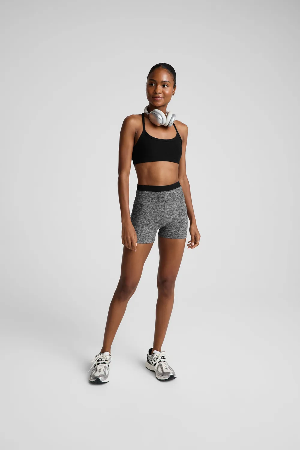 Beyond Yoga Spacedye Layered 3 Short shorts Heather Gray