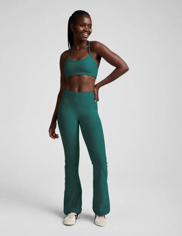 Beyond Yoga Spacedye Mid-Rise Bootcut Pant byxor Teal Sea Heather