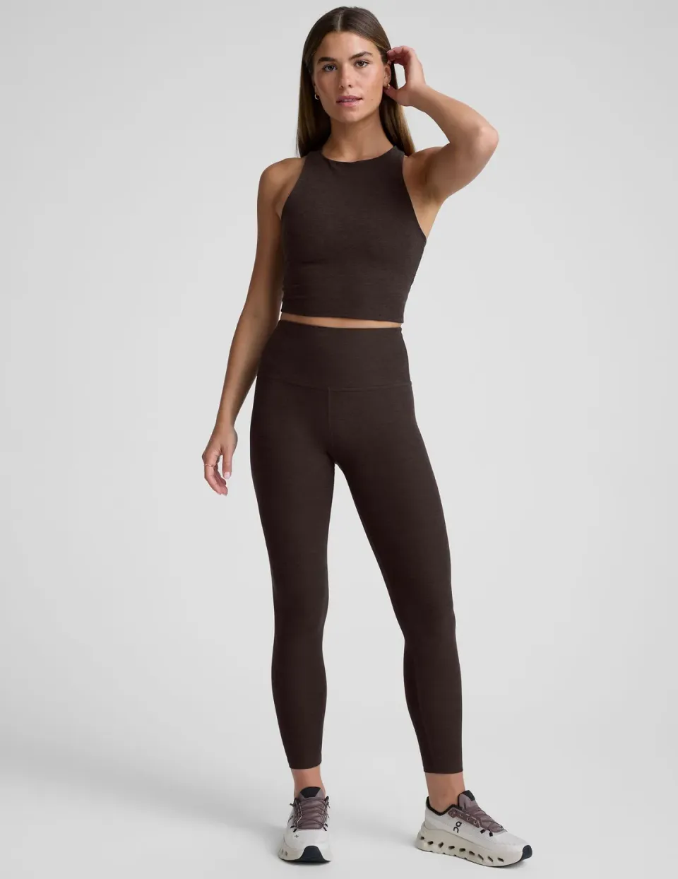 Beyond Yoga Spacedye Caught In The Midi High Waisted leggings dark chocolate
