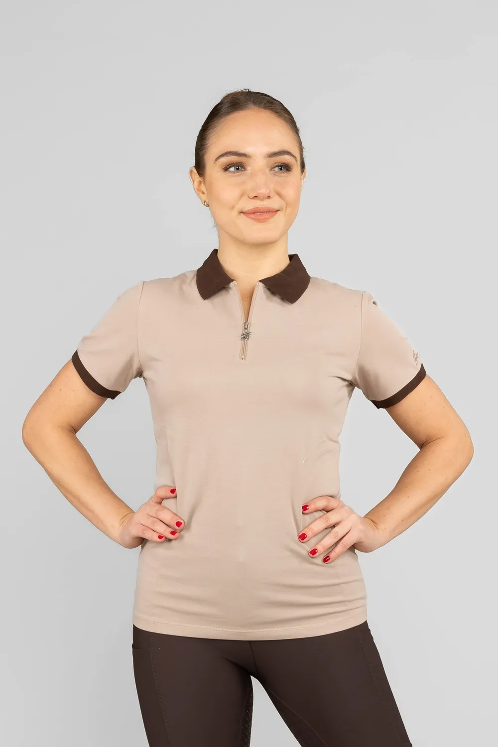 ZacZess Pebbles Polo Shirt piké svart funktionsmaterial