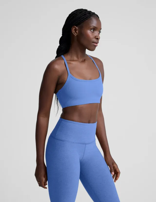 Beyond Yoga Spacedye Slim Racerback Bra bh Wild Flower Blue Heather mellanstöd