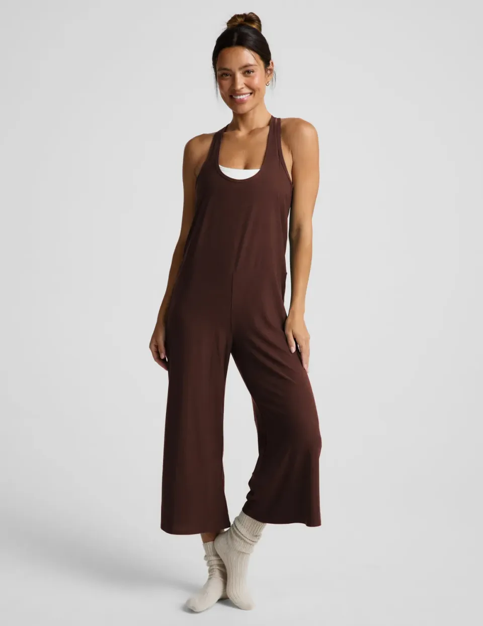 Beyond Yoga Featherweight Hang Loose Jumpsuit Iced Mocha beige
