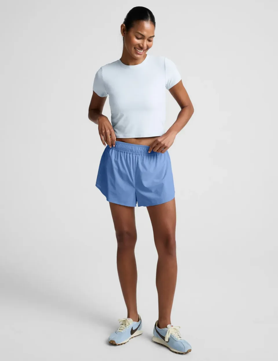 Beyond Yoga Solemate 2.5 Short löparshorts Wild Flower Blue