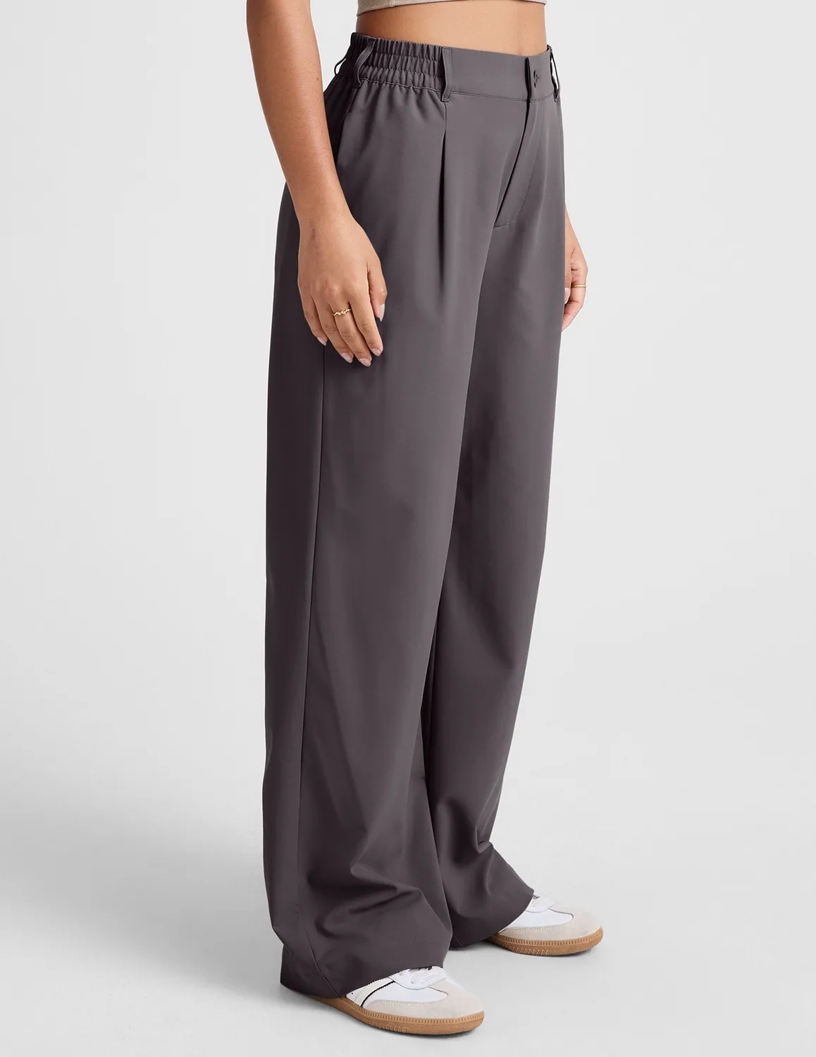Beyond Yoga Status Wide Leg Trouser 31" byxor Soft Umber vida