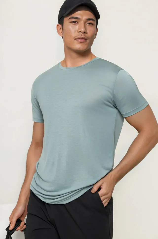 Tripulse AER t-shirt herr Eucalyptus Green naturfiber