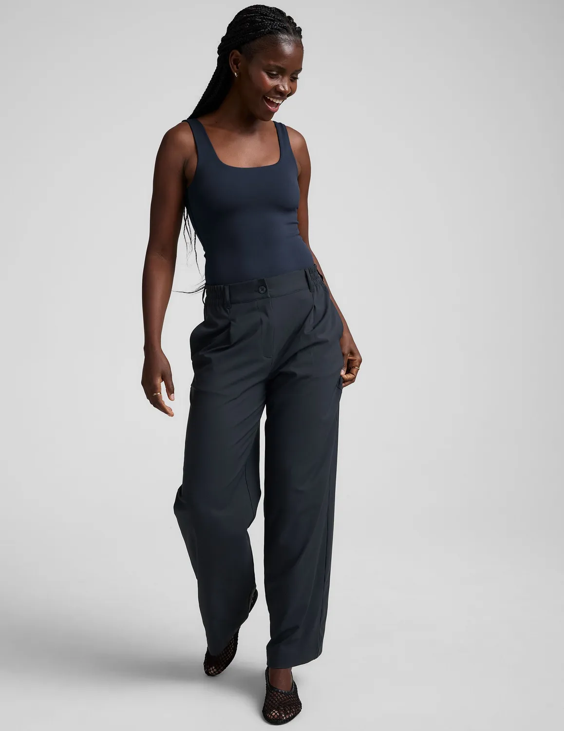 Beyond Yoga Base Tank Bodysuit body marinblå tight