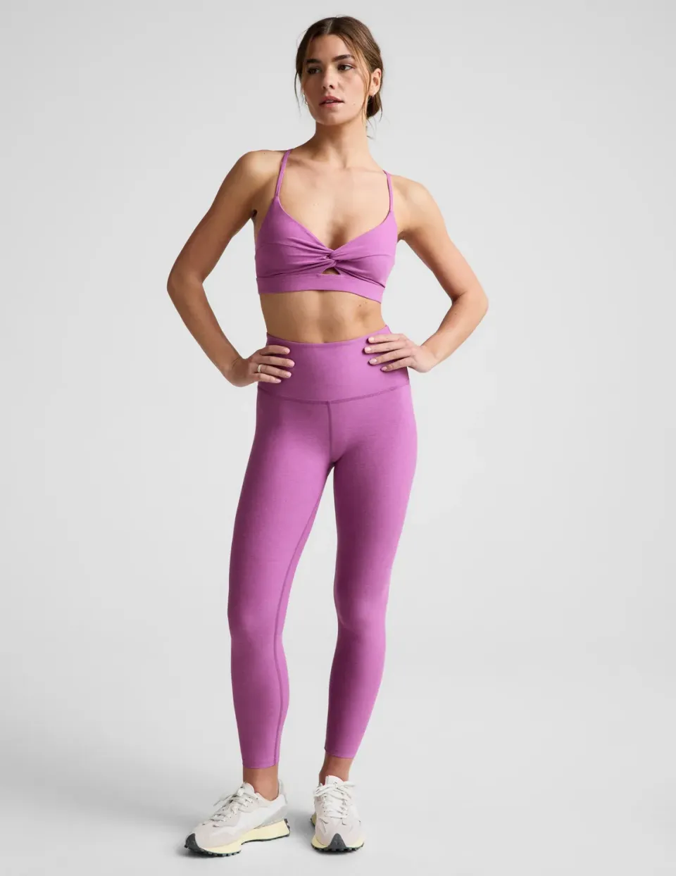 Beyond Yoga Spacedye Caught In The Midi High Waisted leggings fun fuchsia