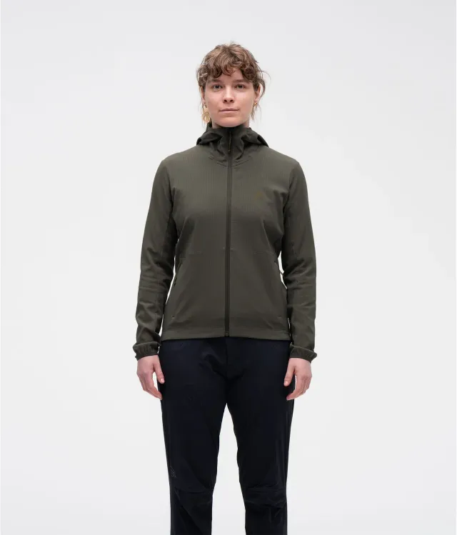 7MESH Spruce hoody dam svart luvtröja