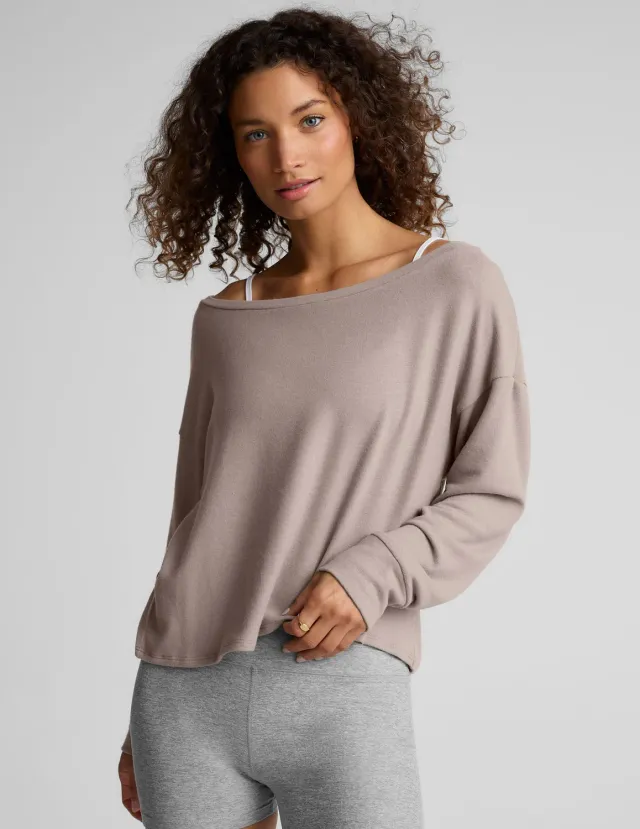 Beyond Yoga Let Loose Pullover tröja Oatmeal lös