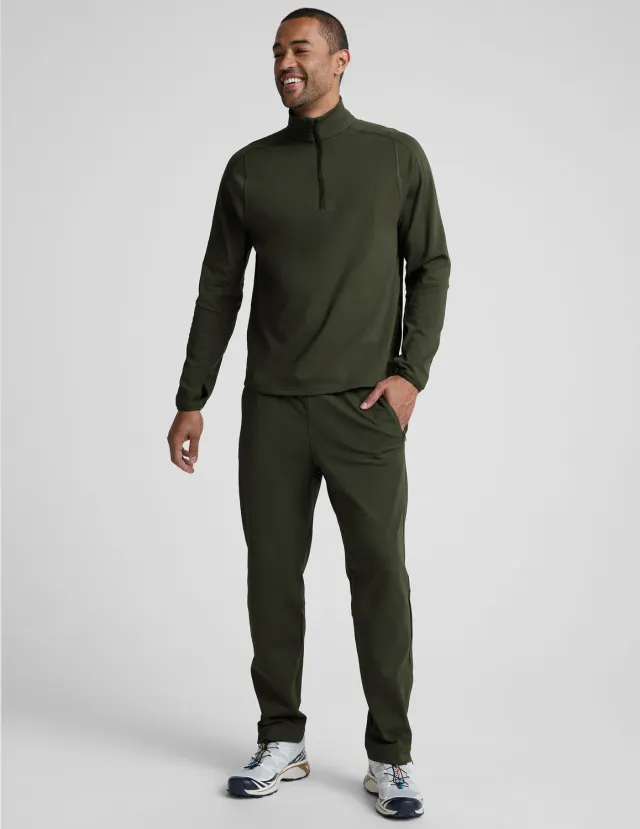 Beyond Yoga Pacer Fleece-Backed Men's Pant träningsbyxa Forest Moss fleece