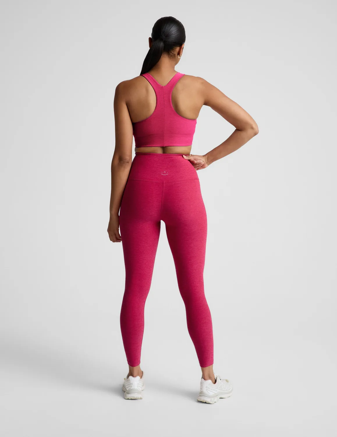 Beyond Yoga Spacedye Caught In The Midi High Waisted tights Berry Red mjuk