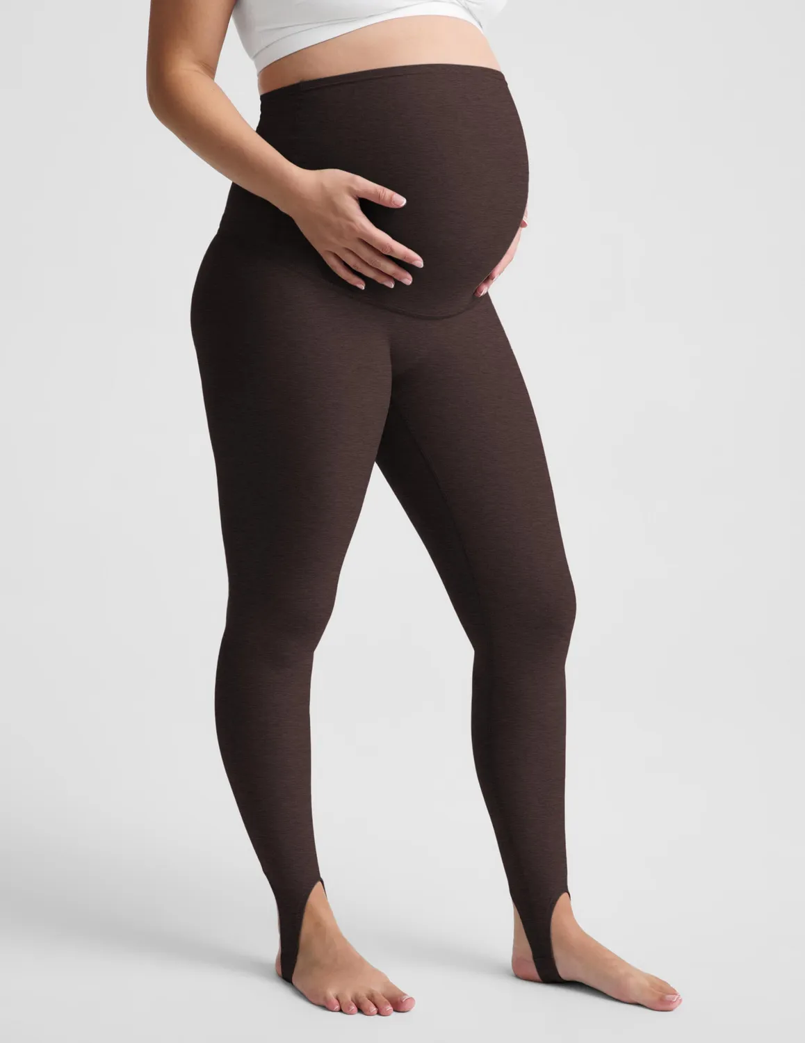 Beyond Yoga Spacedye Maternity Stirrup Leggings Dark Chocolate