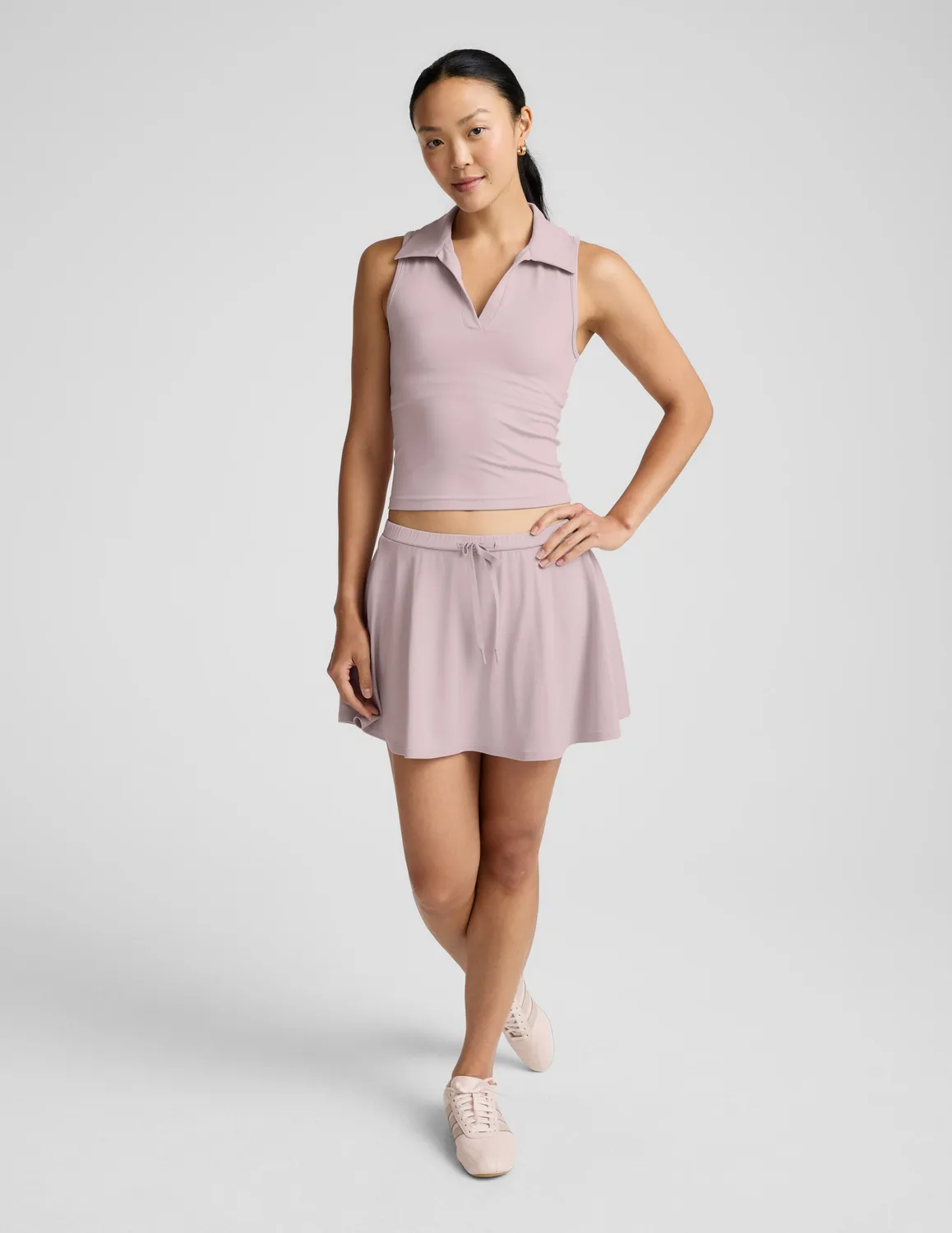 Beyond Yoga Sport Active Drawcord Mini Skirt kjol Blush Blooms blommig