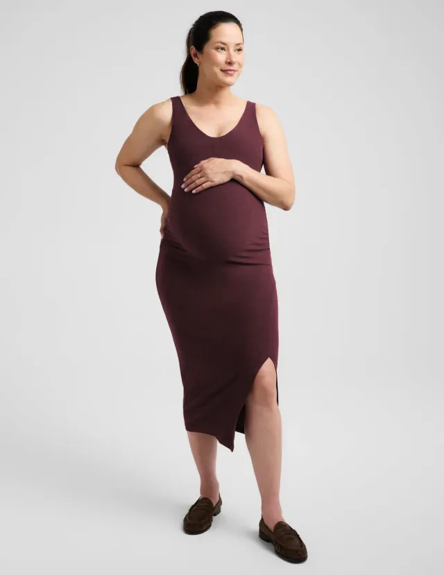 Beyond Yoga Spacedye Inspire Maternity Midi mammaklänning röd